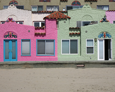 capitola colored houses california