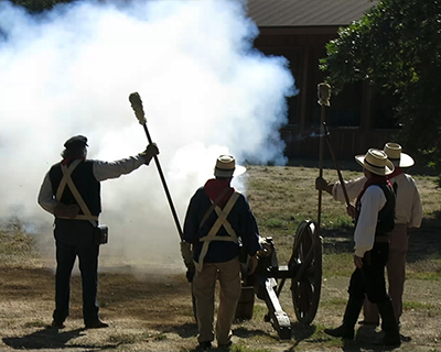 california coloma gold discovery site cannon firing demonstration