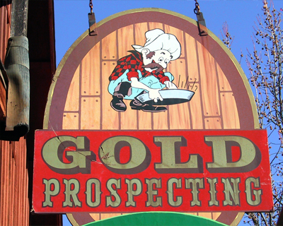 california gold country prospector sign