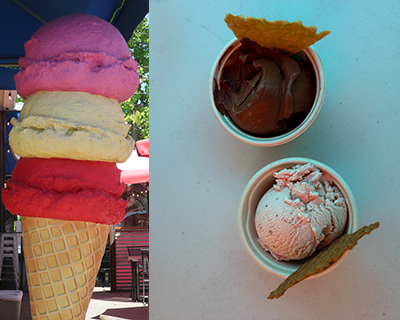 calistoga ice cream on a hot day