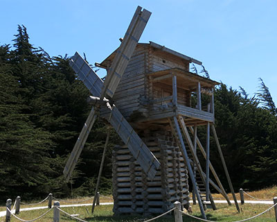 fort ross wooden windmill california