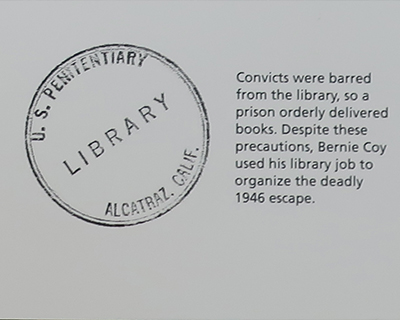 alcatraz prison library stamp