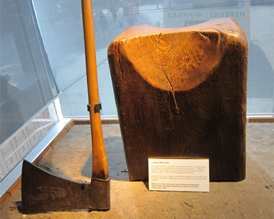 tower of london chopping block and axe