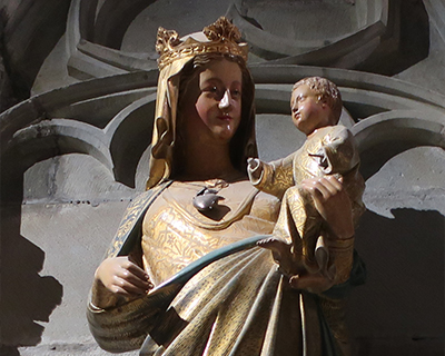 carcassonne st nazaire basilica mary statue