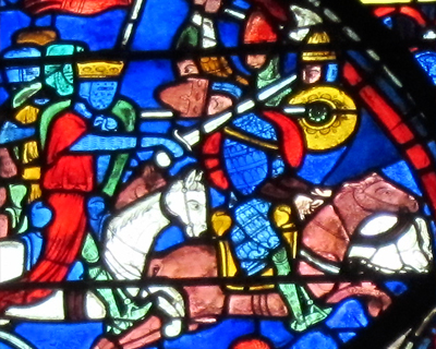 chartres cathedral knight charlemagne window