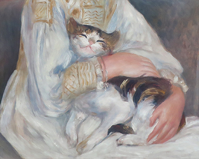 musee dorsay chile with cat painting by renoir
