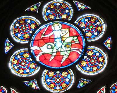 notre dame cathedral de paris stained glass window