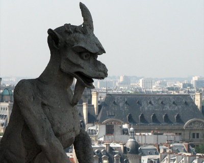 notre dame cathedral de paris chimera horned goat