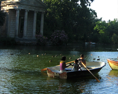 rome boating in borghese gardens