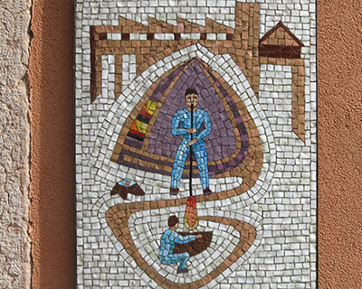 venice murano glassblower mosaic