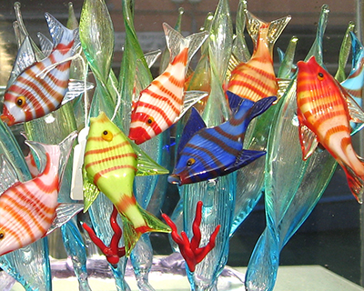 venice murano glass fish