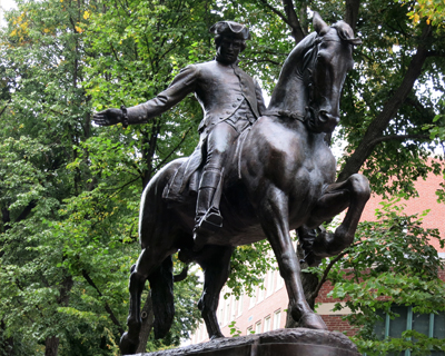 boston freedom trail statue of paul revere