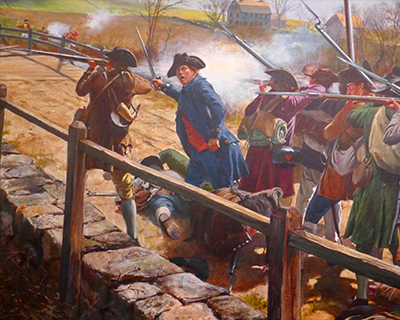 minute man national historic park north bridge battle illustration