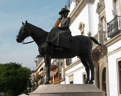 spain seville statue royalty on horseback