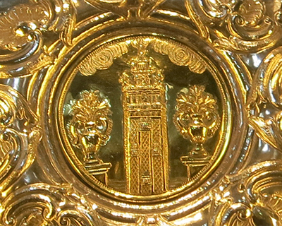 seville cathedral gold tray