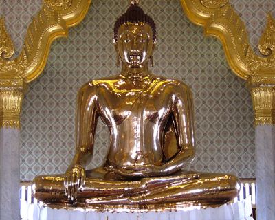 thailand bangkok golden buddha wat traimit