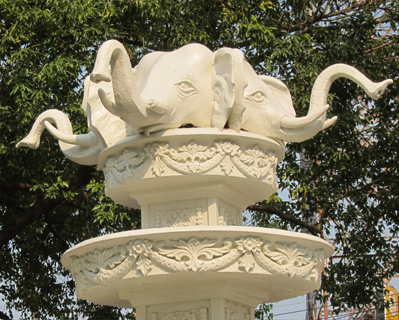thailand chiang mai elephants three-headed elephant statue