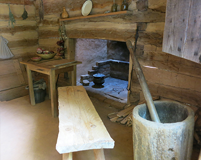 mount vernon slave cabin interior virginia